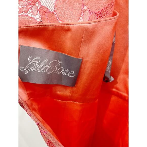 Lela Rose Lace Pattern Midi Length Dress - Picture 10 of 13